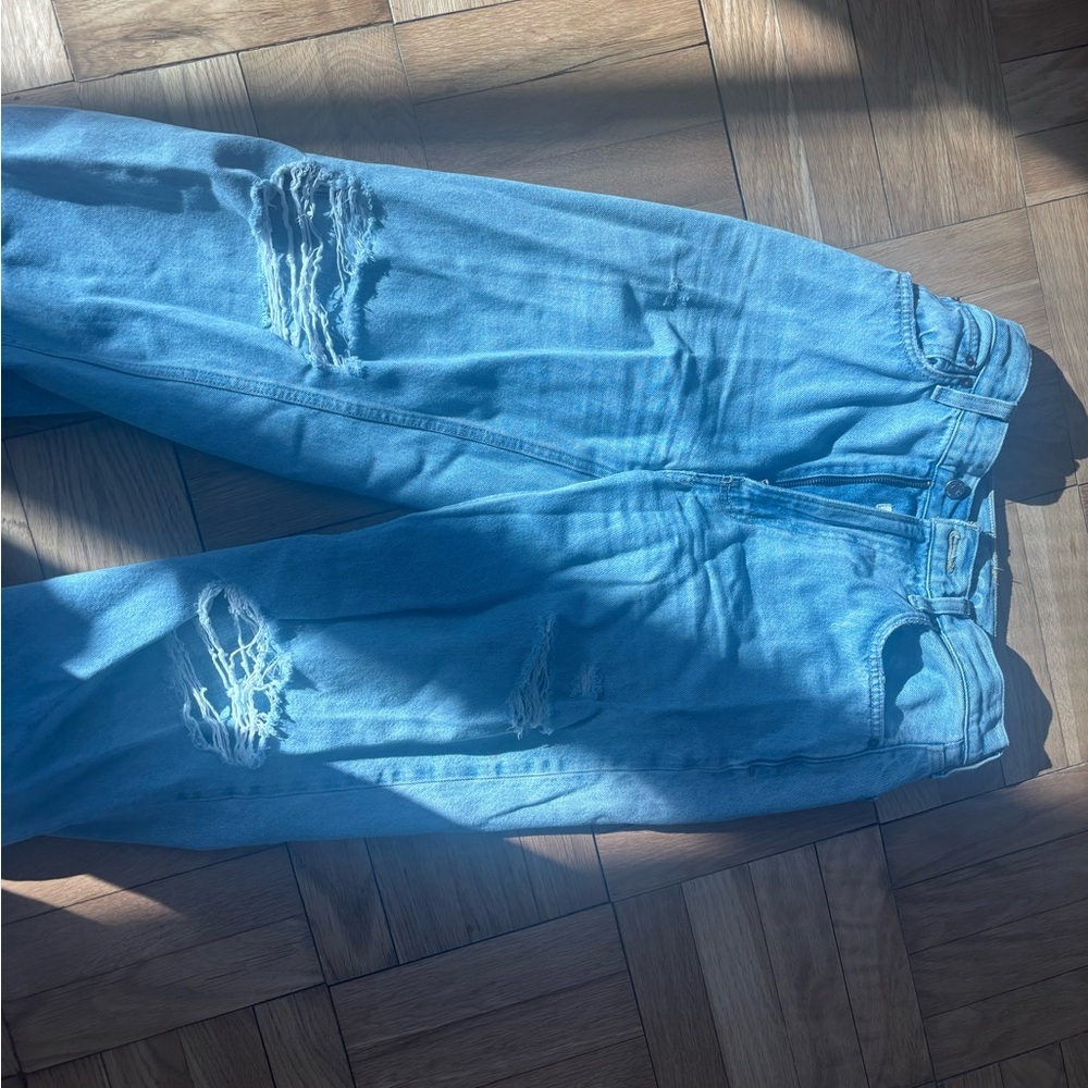 Ética Devon wide leg high waisted jeans with distressing details - Picture 6 of 11